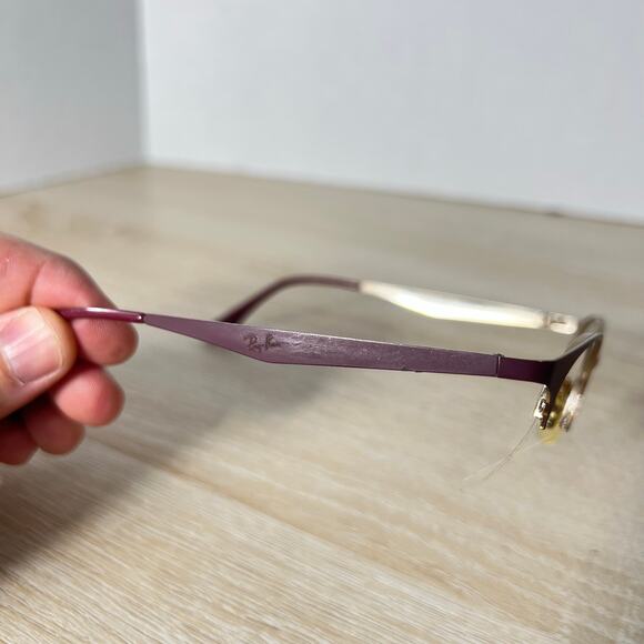 Ray-Ban RB6422 3007 Eyeglasses FRAMES ONLY Half Rim Red 49-19-140 main image 5